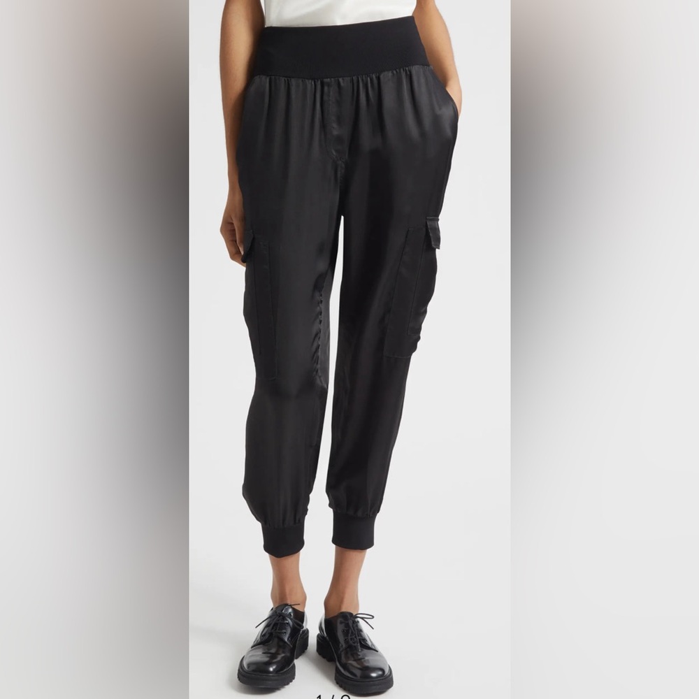 Cinq a sept Giles Cupro Crop Cargo Joggers